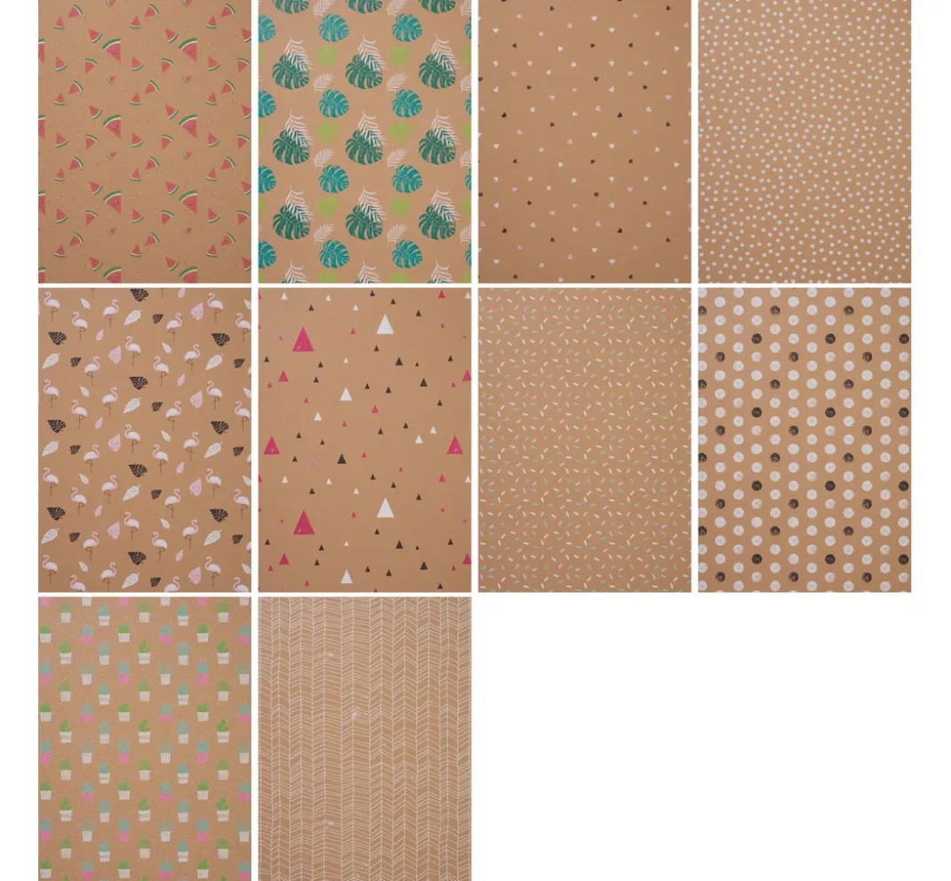 folia Kraftpapier & -Karton|Malpapier>Motivblock "Kraftpapier mit Motivdruck"