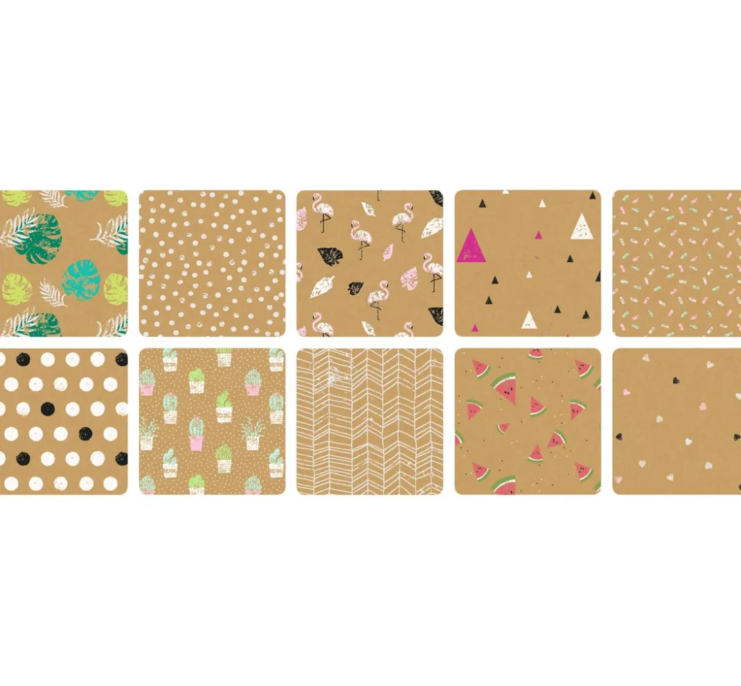 folia Kraftpapier & -Karton|Malpapier>Motivblock "Kraftpapier mit Motivdruck"