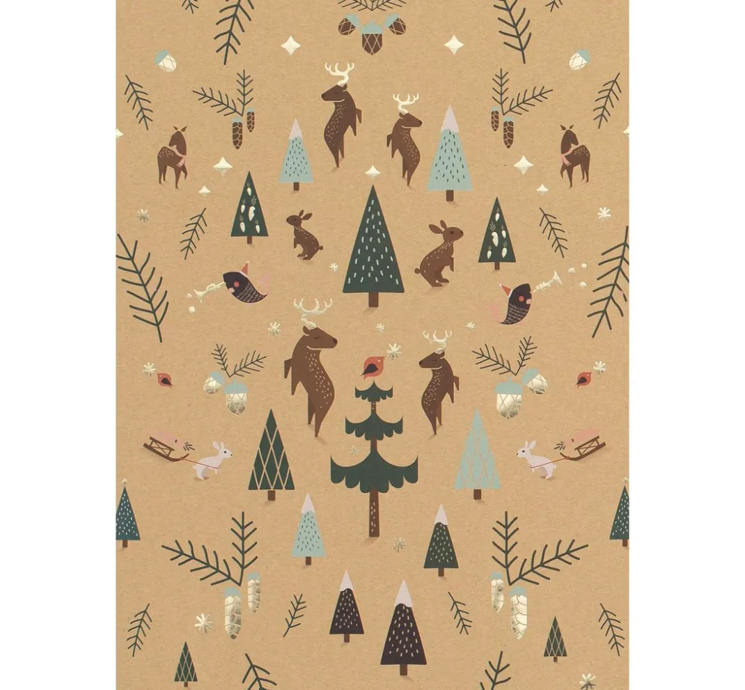 folia Kraftpapier & -Karton|Farb- & Motivblöcke>Motivblock "Kraftpapier Xmas"