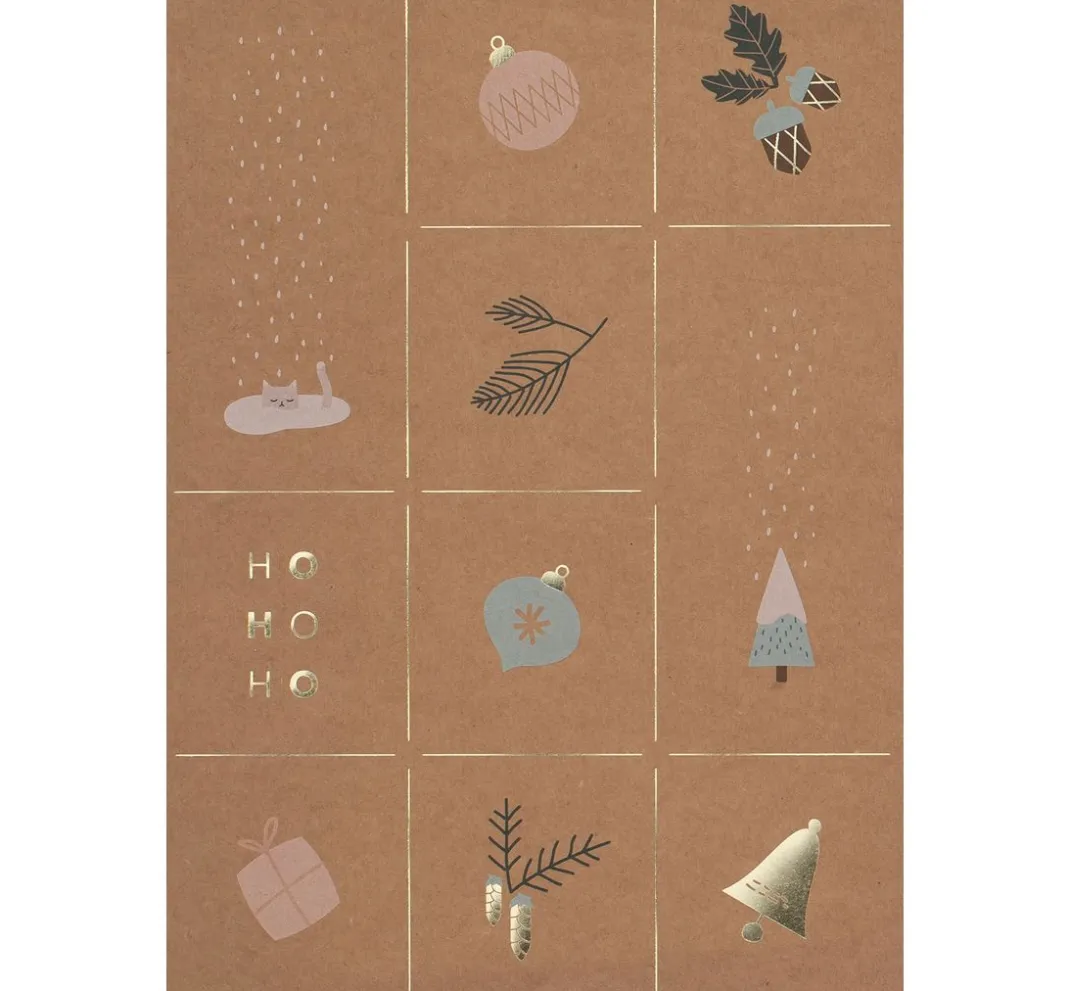 folia Kraftpapier & -Karton|Farb- & Motivblöcke>Motivblock "Kraftpapier Xmas"
