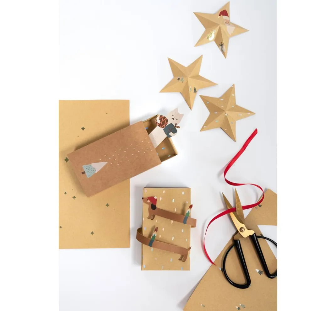folia Kraftpapier & -Karton|Farb- & Motivblöcke>Motivblock "Kraftpapier Xmas"