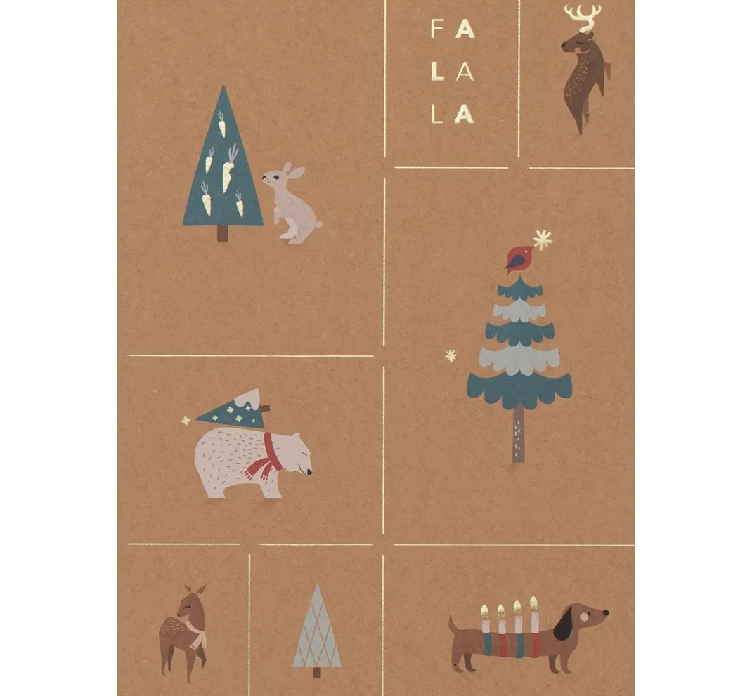 folia Kraftpapier & -Karton|Farb- & Motivblöcke>Motivblock "Kraftpapier Xmas"