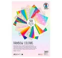 Kinder URSUS Papier|Farb- & Motivblöcke>Motiv-Fotokarton-Kollektion "Rainbow"