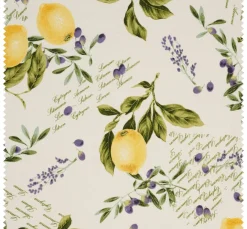 VBS Marktplatz Stoff Meterware|Textilien>Motiv-Stoff Leinenoptik "Citrus"