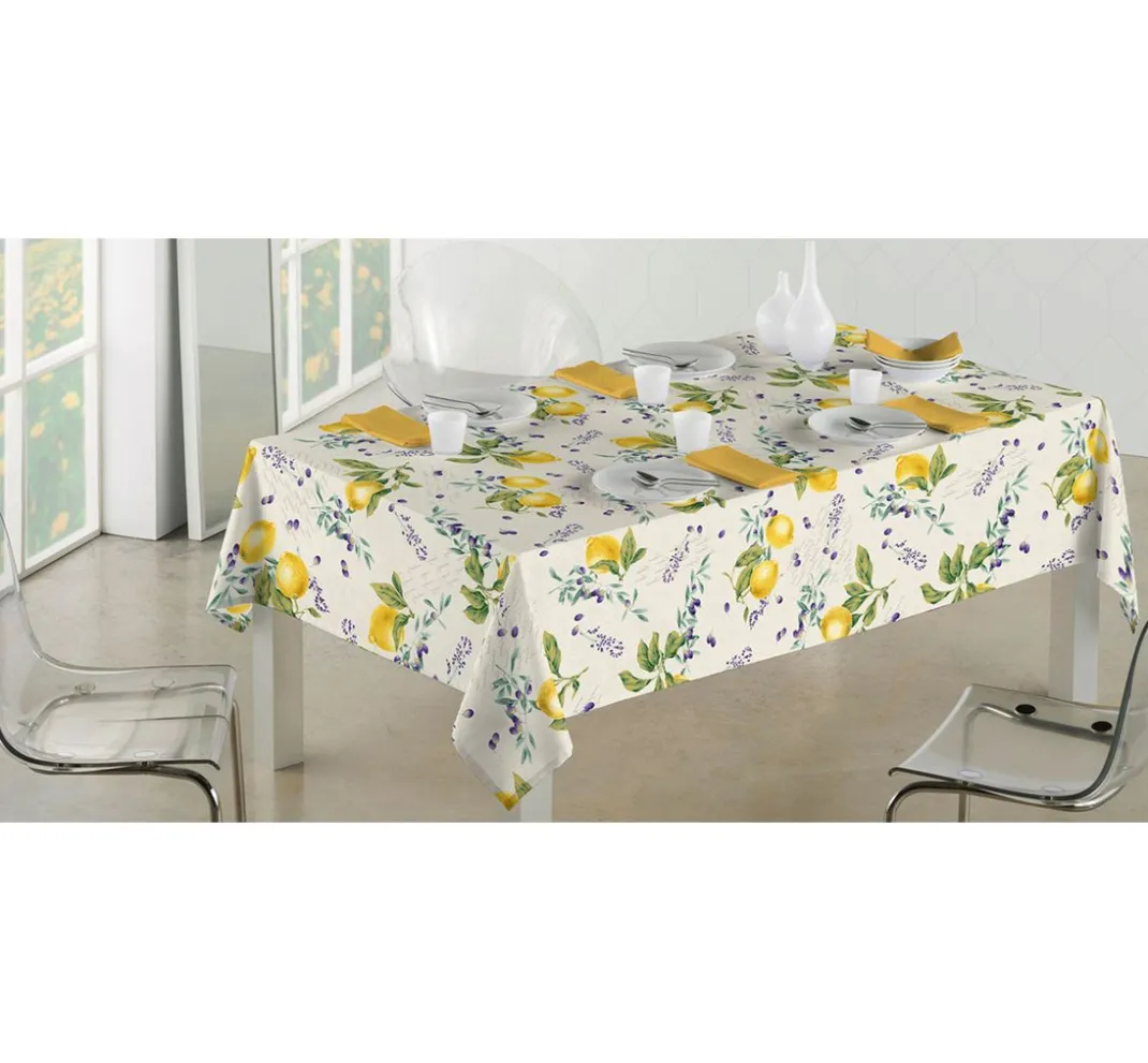 VBS Marktplatz Stoff Meterware|Textilien>Motiv-Stoff Leinenoptik "Citrus"