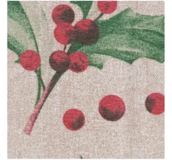 VBS Marktplatz Weihnachtsstoffe|Dekostoff>Motiv-Stoff Leinenoptik "Ilex"