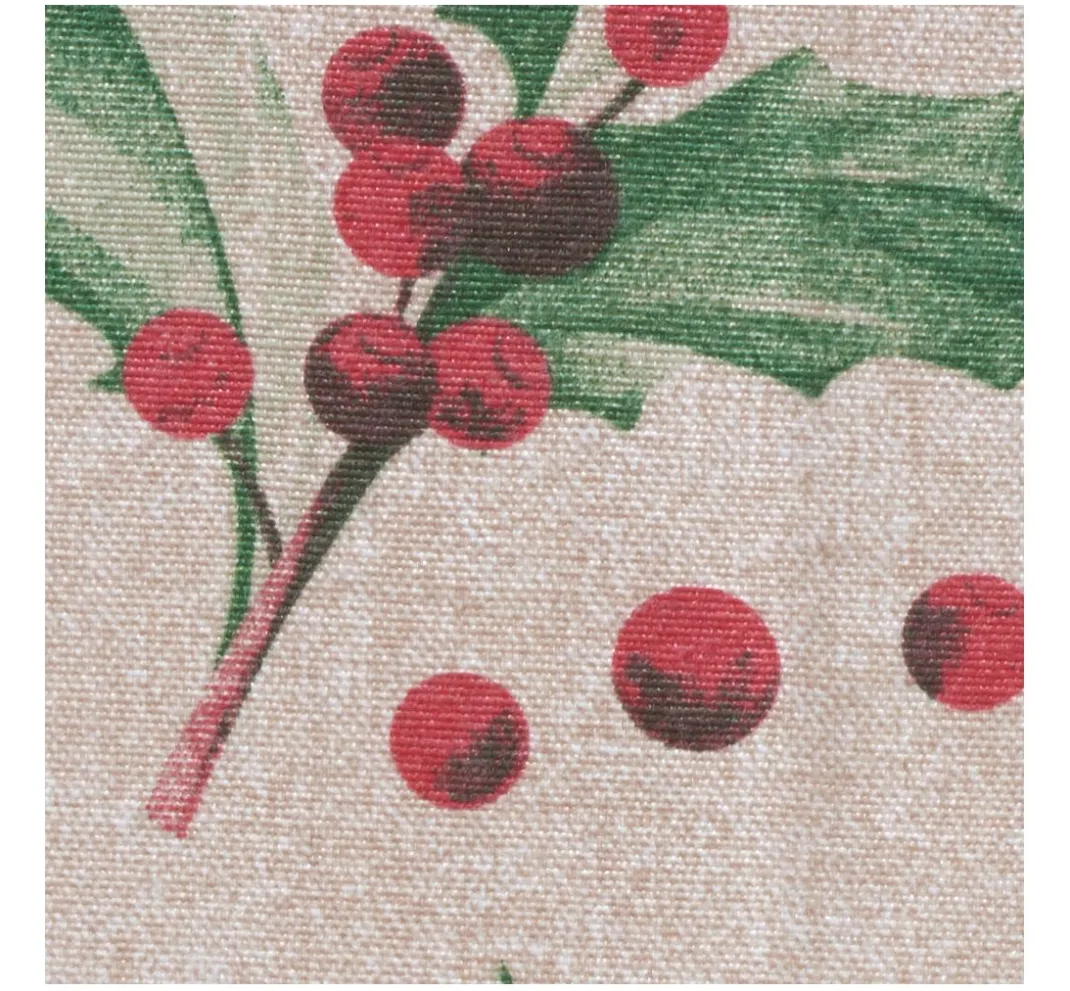 VBS Marktplatz Weihnachtsstoffe|Dekostoff>Motiv-Stoff Leinenoptik "Ilex"