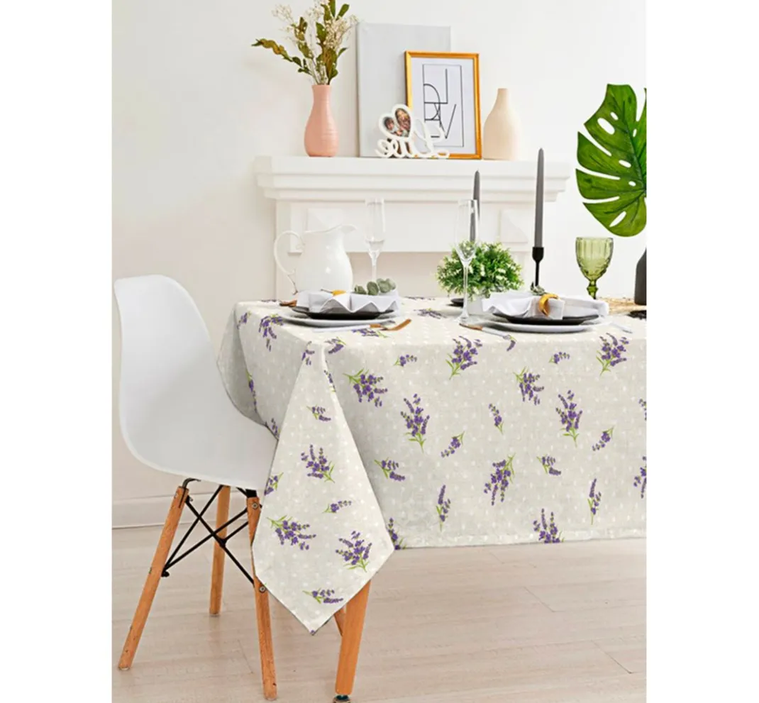 VBS Marktplatz Dekostoff|Stoff Meterware>Motiv-Stoff Leinenoptik "Provence"