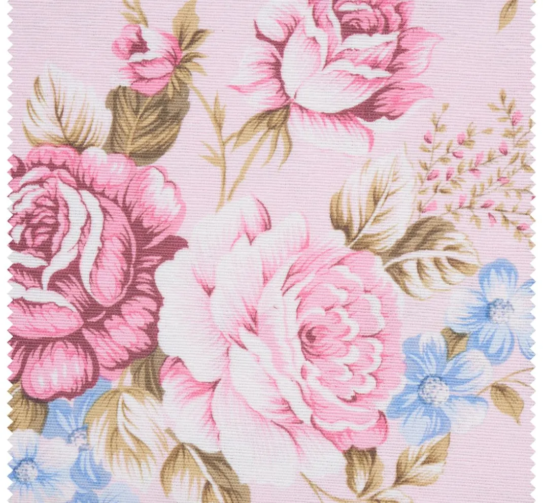 VBS Marktplatz Patchworkstoffe|Stoff Meterware>Motiv-Stoff Leinenoptik "Rakel-Rose"