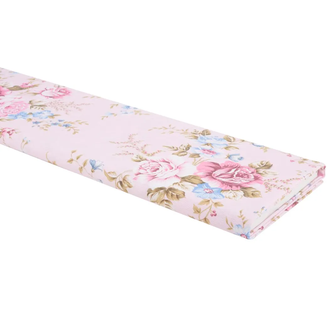 VBS Marktplatz Patchworkstoffe|Stoff Meterware>Motiv-Stoff Leinenoptik "Rakel-Rose"