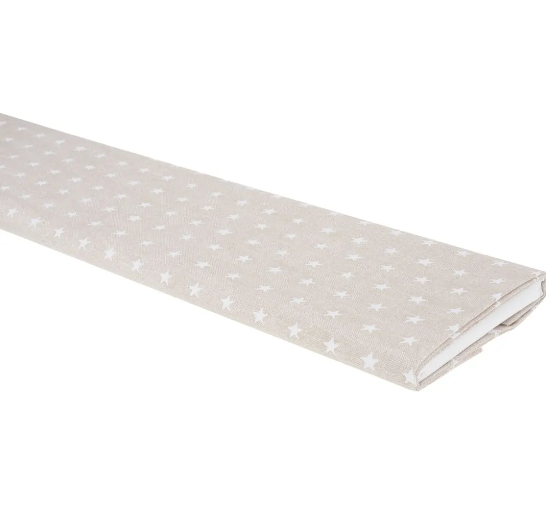 VBS Marktplatz Stoff Meterware|Weihnachtsstoffe>Motiv-Stoff Leinenoptik "Sterne"