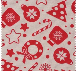 VBS Marktplatz Stoff Meterware|Weihnachtsstoffe>Motiv-Stoff Leinenoptik "Timeless"