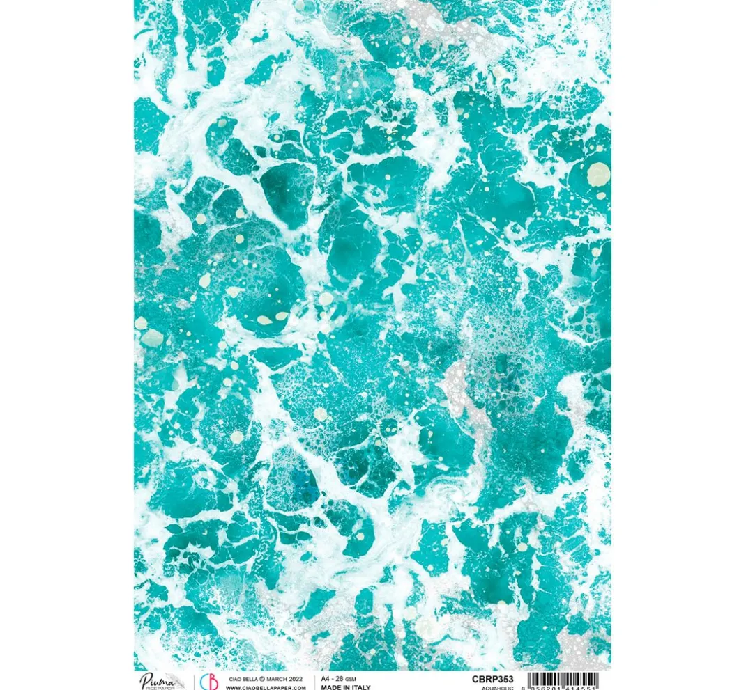 Ciao Bella Decoupage|Seidenpapier & Strohseide>Motiv-Strohseide "Aquaholic"