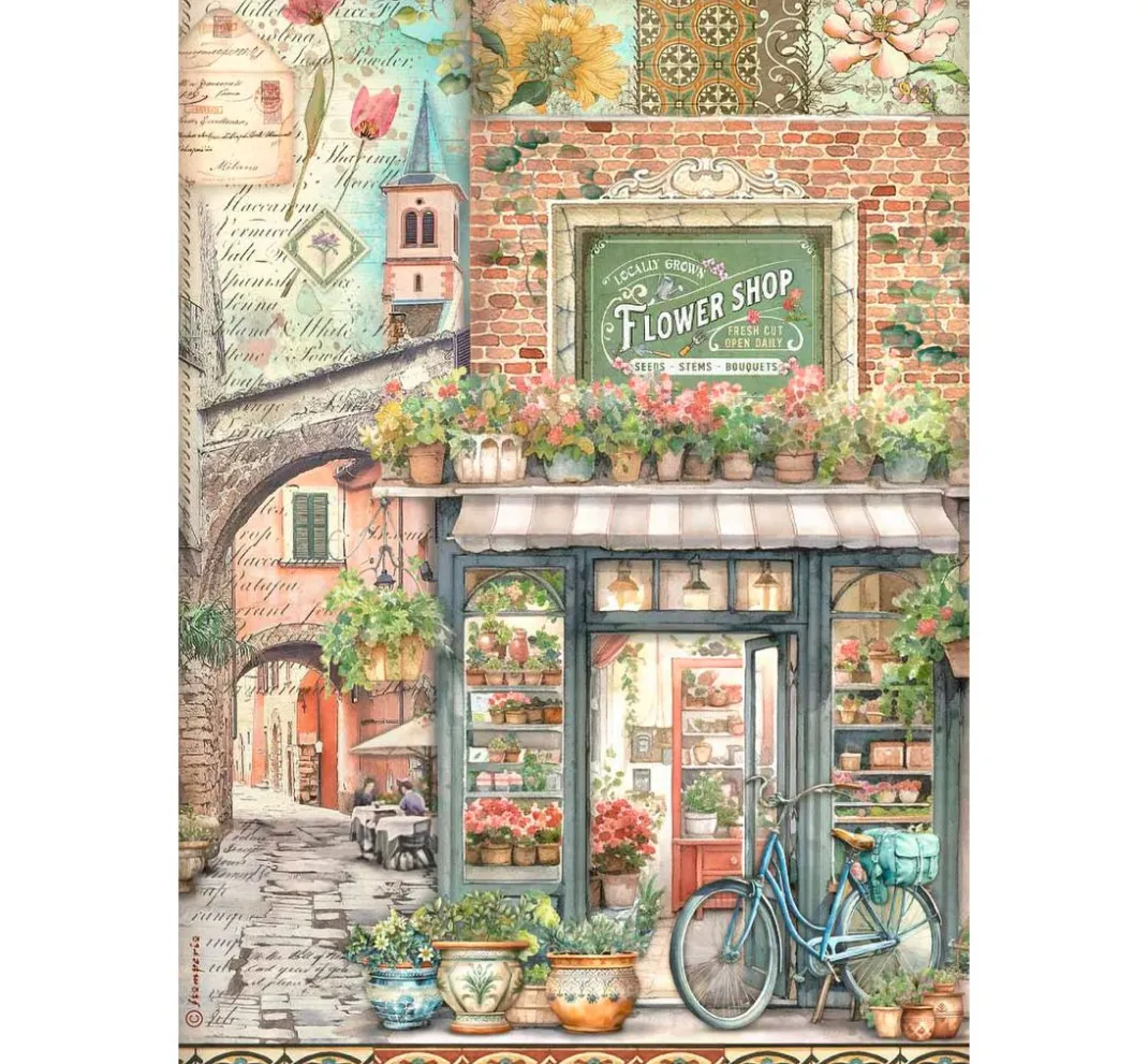 Stamperia Seidenpapier & Strohseide|Decoupage>Motiv-Strohseide "Art of Travelling"