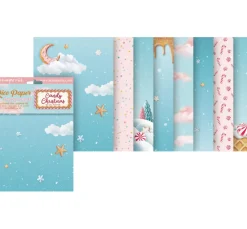 Stamperia Seidenpapier & Strohseide|Decoupage>Motiv-Strohseide Backgrounds "Candy Christmas"