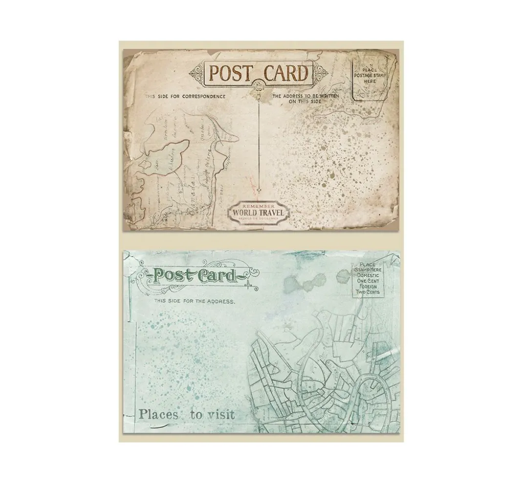 Stamperia Decoupage|Seidenpapier & Strohseide>Motiv-Strohseide Backgrounds "Around the World", 8er-Set