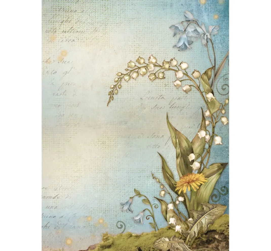 Stamperia Decoupage|Seidenpapier & Strohseide>Motiv-Strohseide Backgrounds "Hidden Grove"