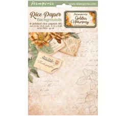 Stamperia Decoupage|Seidenpapier & Strohseide>Motiv-Strohseide Backgrounds "Golden Harmony"
