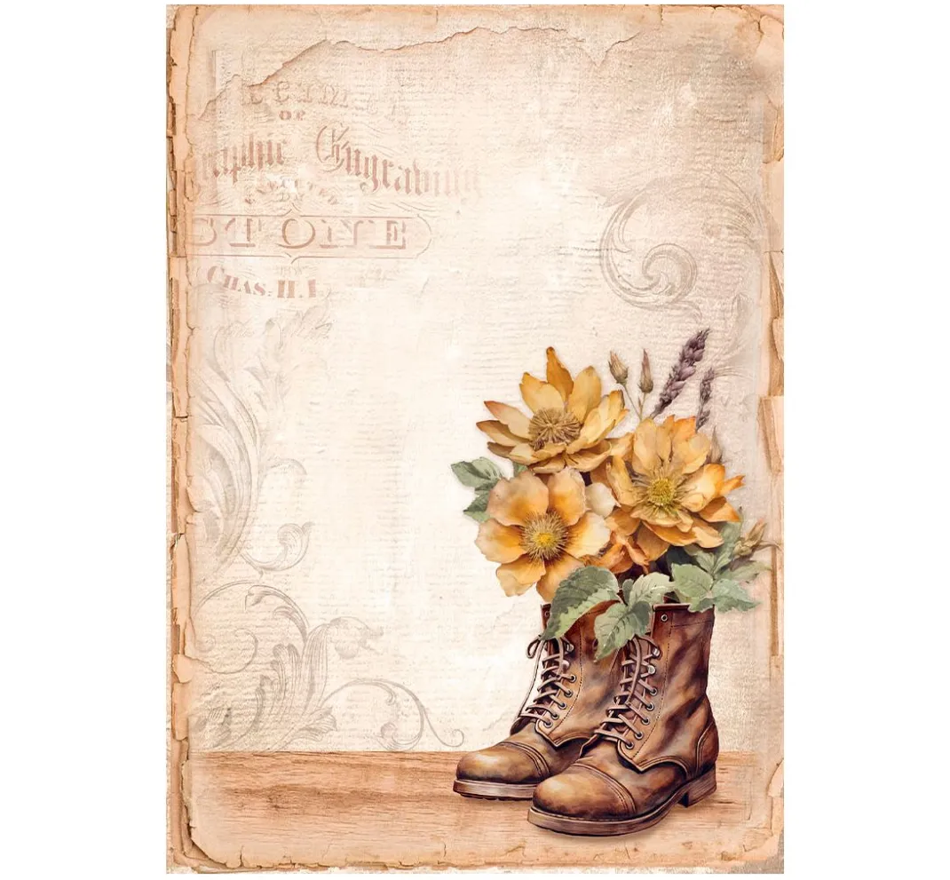 Stamperia Decoupage|Seidenpapier & Strohseide>Motiv-Strohseide Backgrounds "Golden Harmony"
