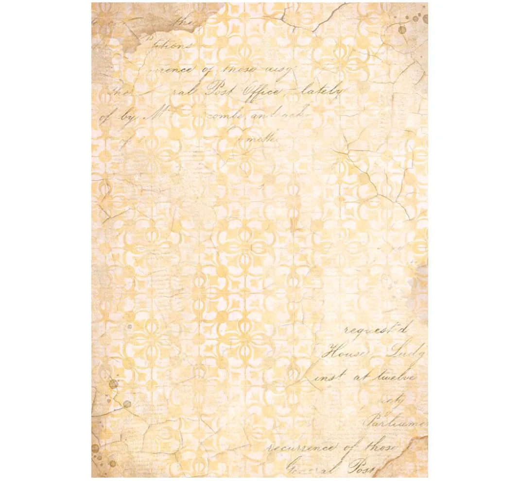 Stamperia Decoupage|Seidenpapier & Strohseide>Motiv-Strohseide Backgrounds "Golden Harmony"