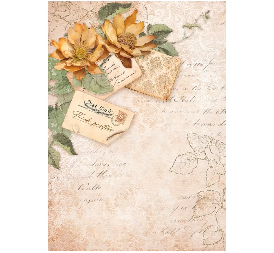 Stamperia Decoupage|Seidenpapier & Strohseide>Motiv-Strohseide Backgrounds "Golden Harmony"