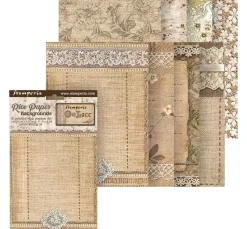 Stamperia Decoupage|Seidenpapier & Strohseide>Motiv-Strohseide Backgrounds "Old Lace"