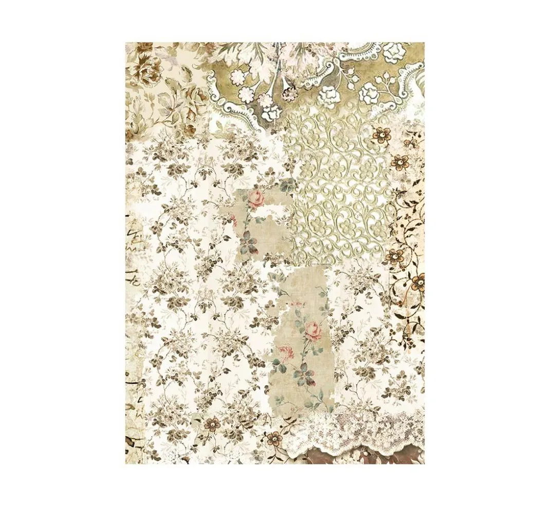 Stamperia Decoupage|Seidenpapier & Strohseide>Motiv-Strohseide Backgrounds "Old Lace"