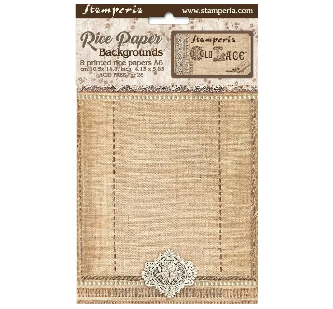 Stamperia Decoupage|Seidenpapier & Strohseide>Motiv-Strohseide Backgrounds "Old Lace"