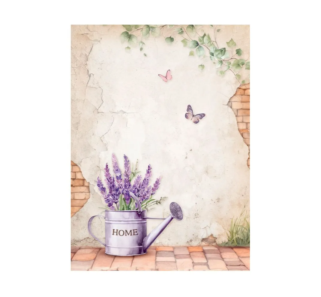 Stamperia Decoupage|Seidenpapier & Strohseide>Motiv-Strohseide Backgrounds "Lavender"