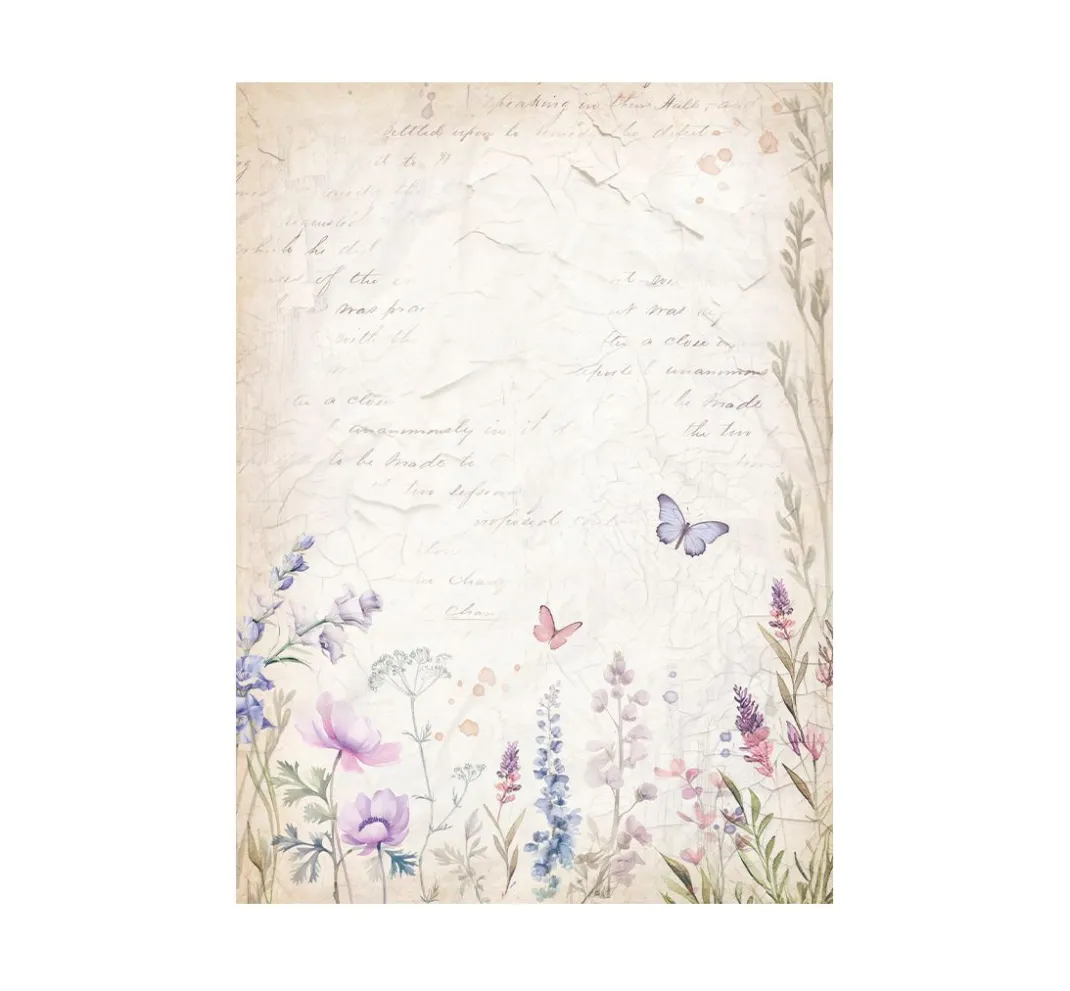 Stamperia Decoupage|Seidenpapier & Strohseide>Motiv-Strohseide Backgrounds "Lavender"