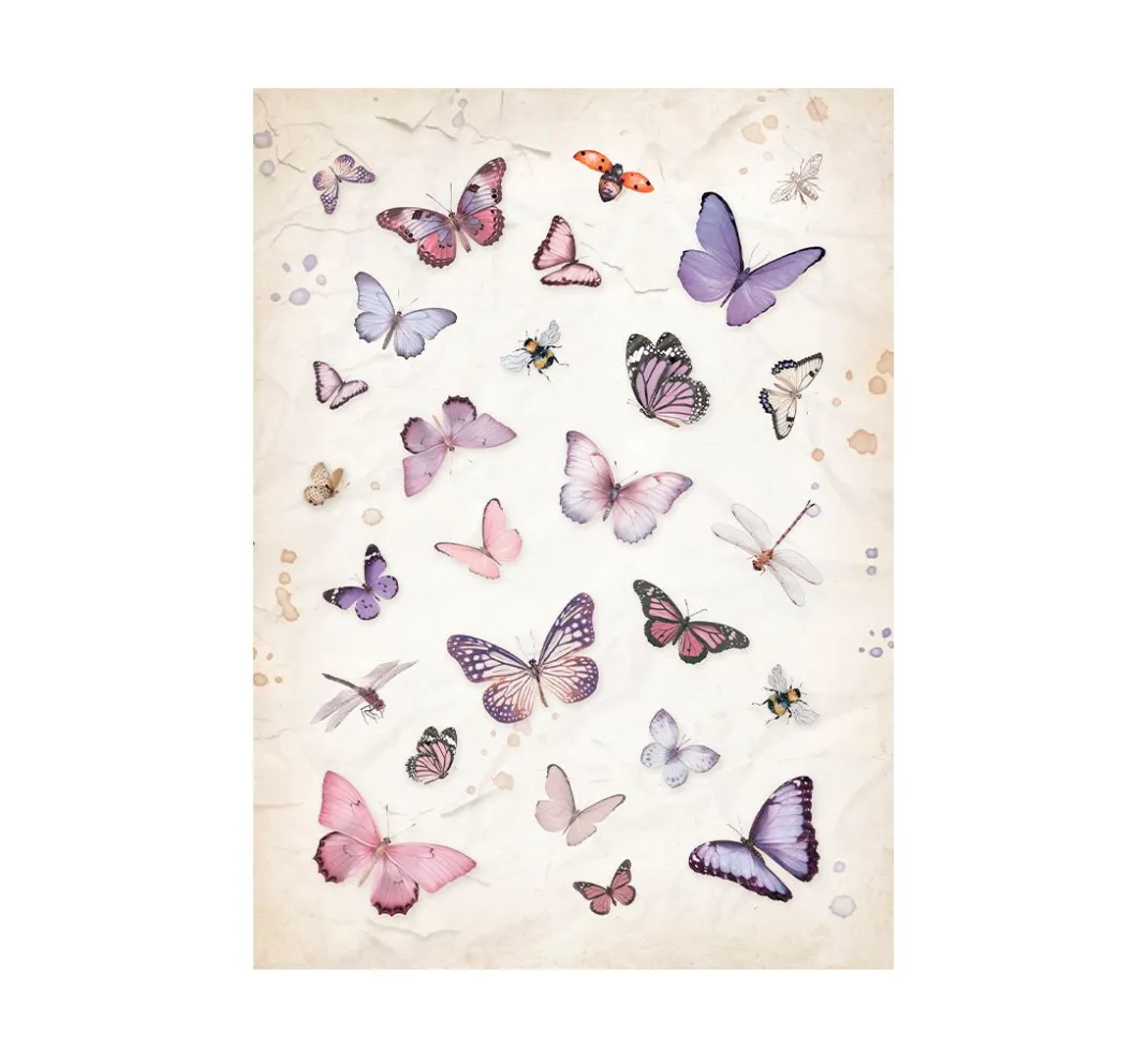 Stamperia Decoupage|Seidenpapier & Strohseide>Motiv-Strohseide Backgrounds "Lavender"
