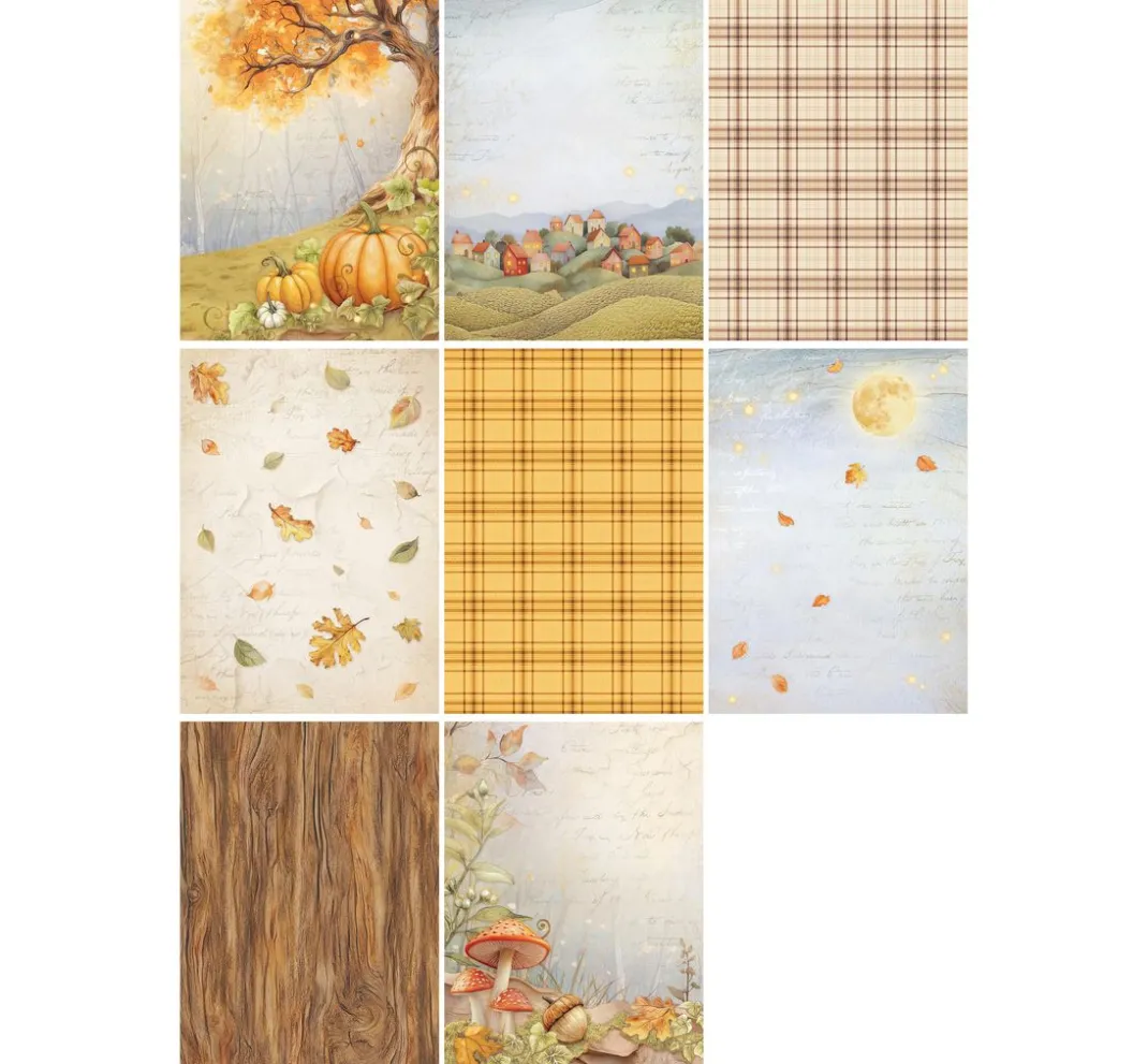 Stamperia Decoupage|Seidenpapier & Strohseide>Motiv-Strohseide Backgrounds "Whispering Woods"
