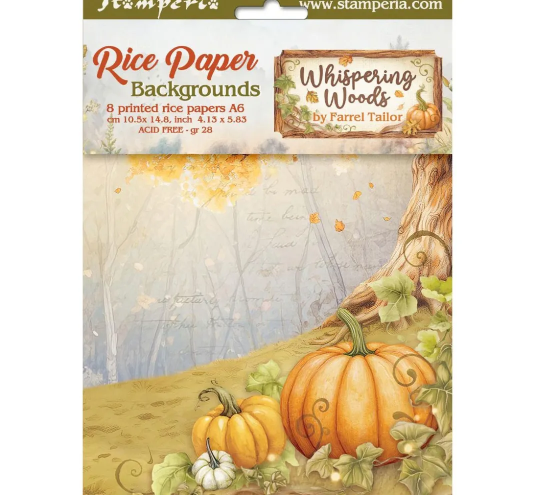 Stamperia Decoupage|Seidenpapier & Strohseide>Motiv-Strohseide Backgrounds "Whispering Woods"