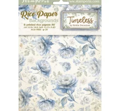 Stamperia Decoupage|Seidenpapier & Strohseide>Motiv-Strohseide Backgrounds "Timeless", DIN A6, 8er Set