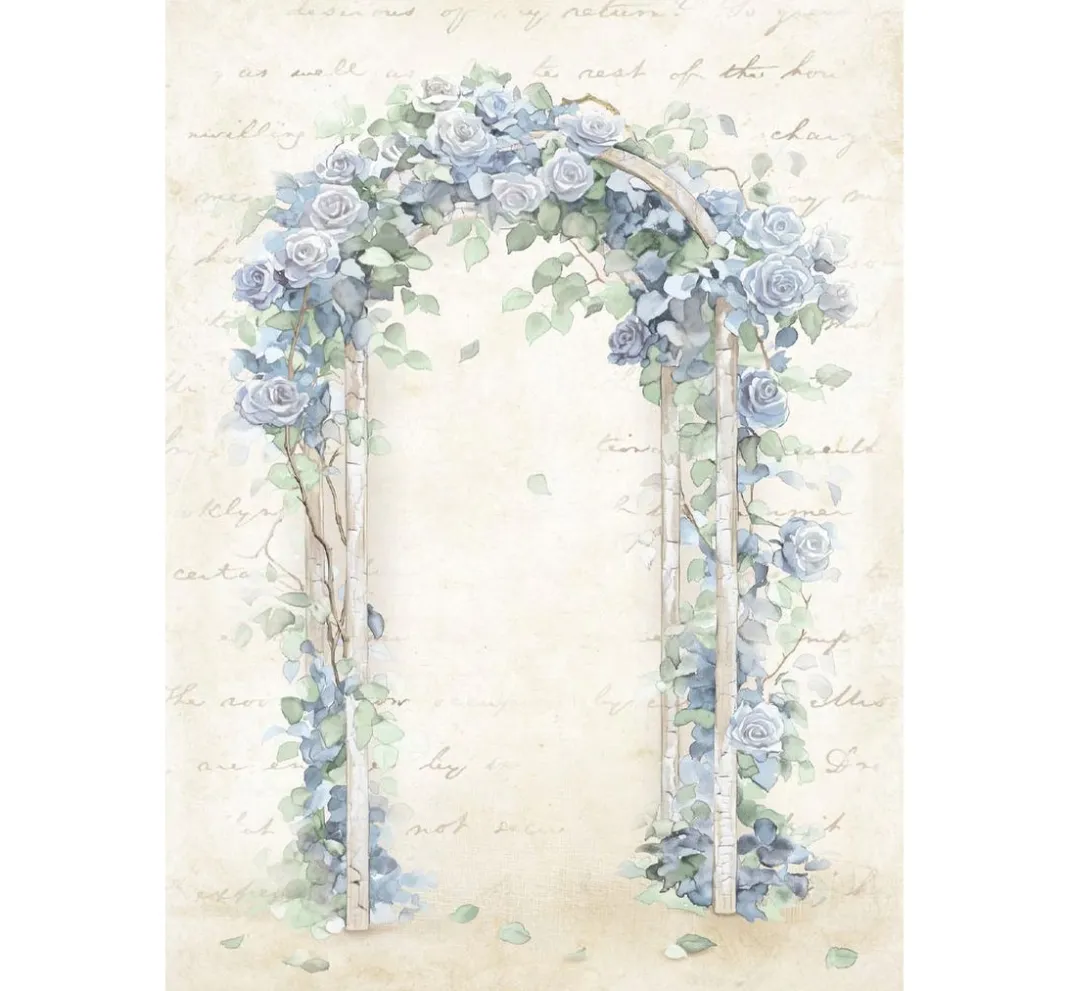 Stamperia Decoupage|Seidenpapier & Strohseide>Motiv-Strohseide Backgrounds "Timeless", DIN A6, 8er Set