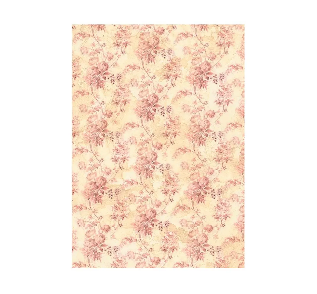 Stamperia Decoupage|Seidenpapier & Strohseide>Motiv-Strohseide Backgrounds "Shabby Rose"