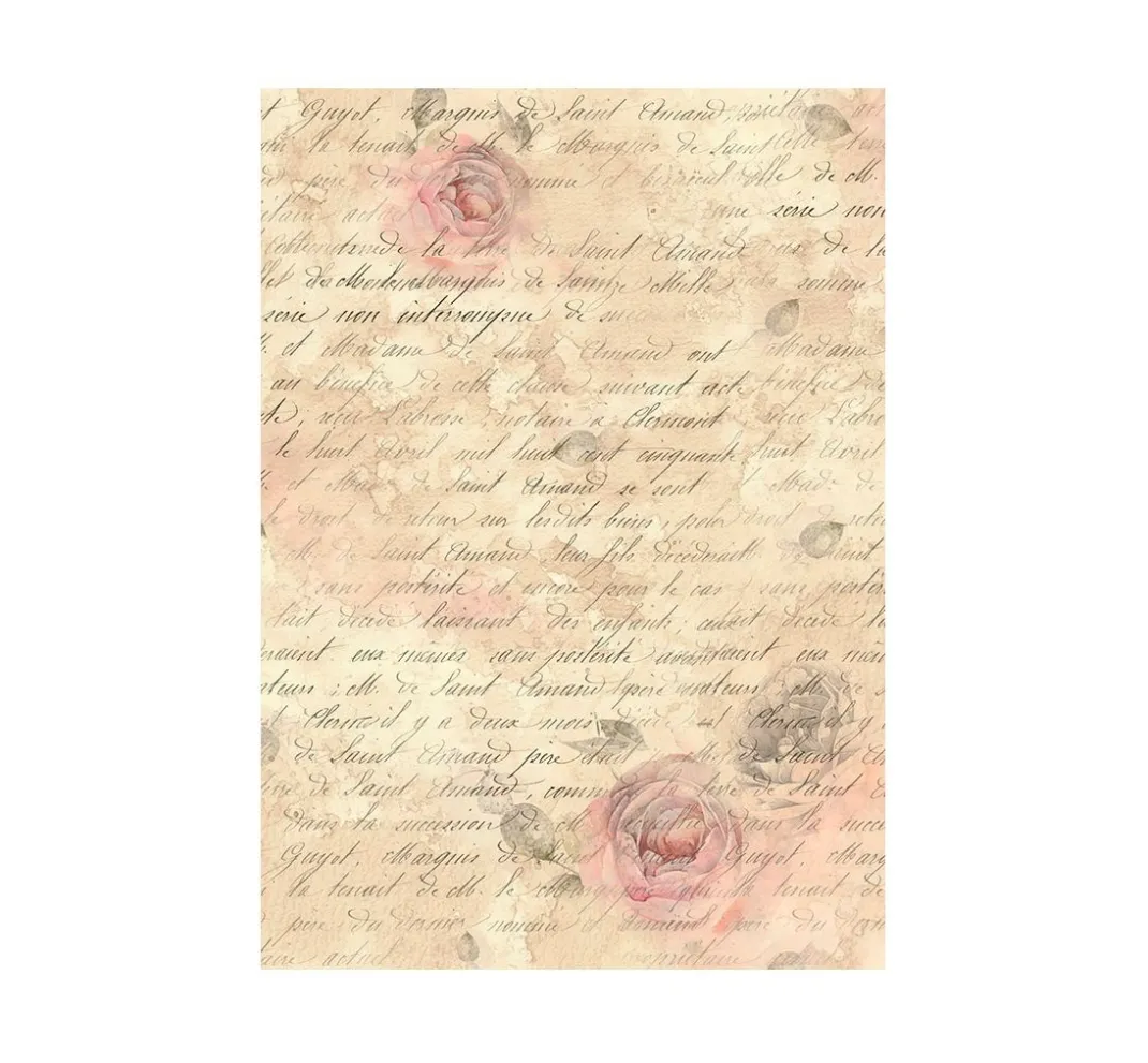 Stamperia Decoupage|Seidenpapier & Strohseide>Motiv-Strohseide Backgrounds "Shabby Rose"