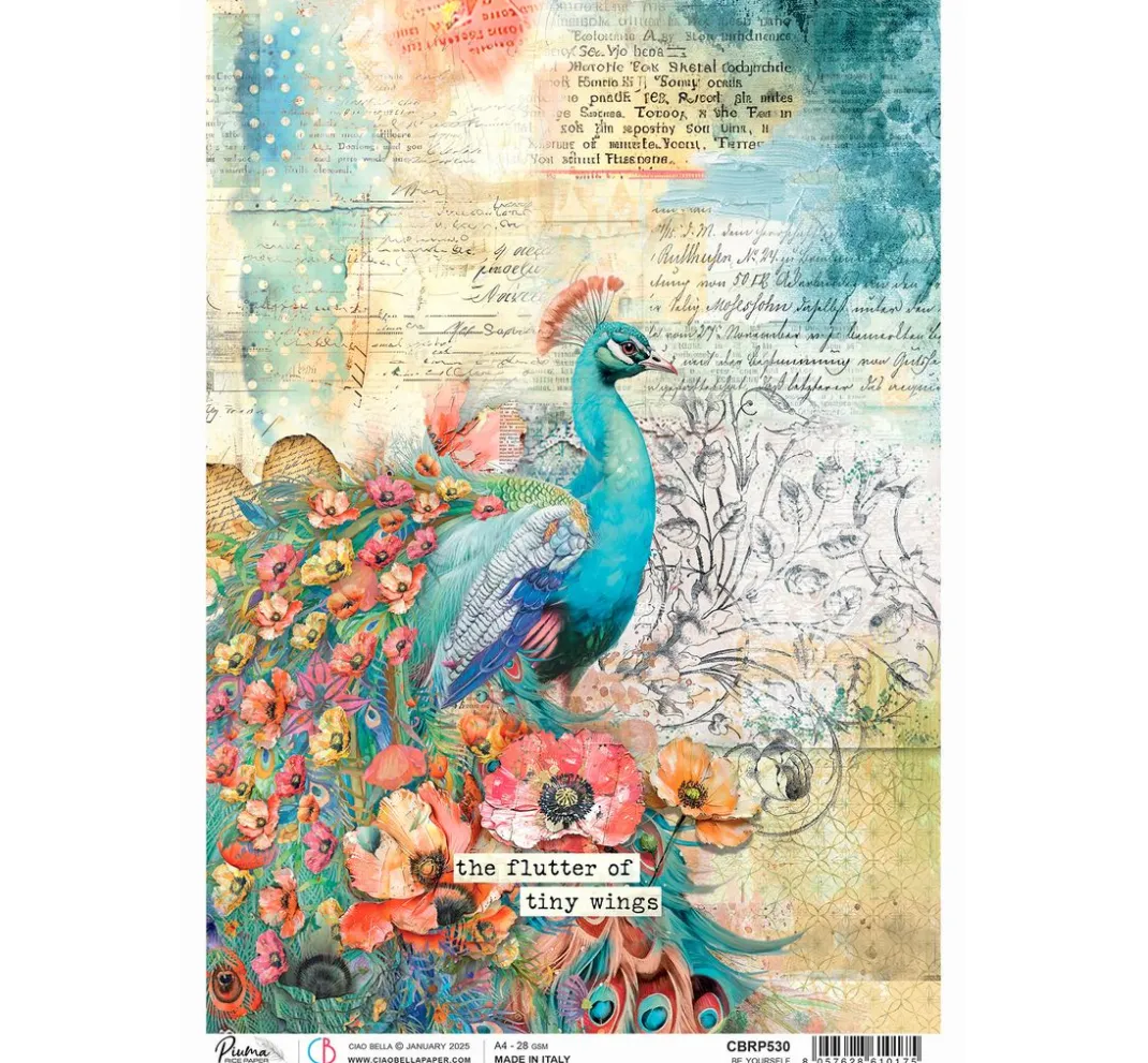 Ciao Bella Decoupage|Seidenpapier & Strohseide>Motiv-Strohseide "Be Yourself"