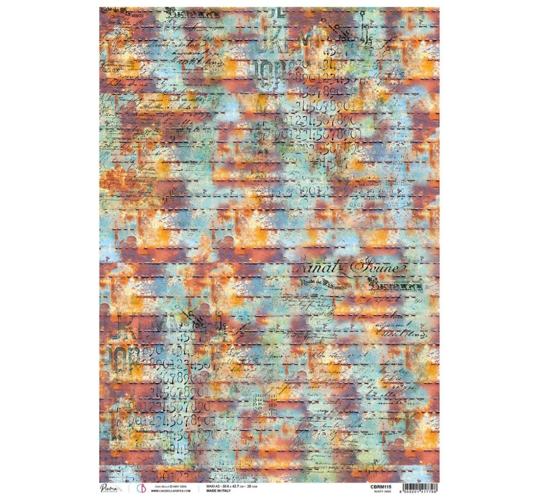 Ciao Bella Decoupage|Seidenpapier & Strohseide>Motiv-Strohseide "Coral Reef - Rusty"