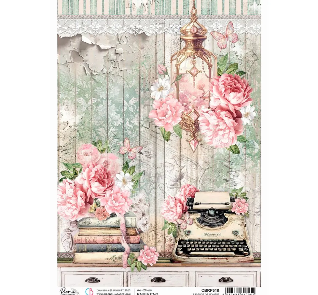 Ciao Bella Decoupage|Seidenpapier & Strohseide>Motiv-Strohseide "Essence of Moment"