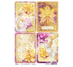 Ciao Bella Decoupage|Seidenpapier & Strohseide>Motiv-Strohseide "Ethereal - Himmlische Karten"