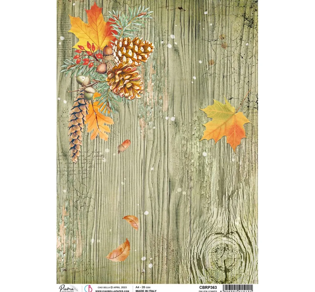Ciao Bella Decoupage|Seidenpapier & Strohseide>Motiv-Strohseide "Fallen Leaves"