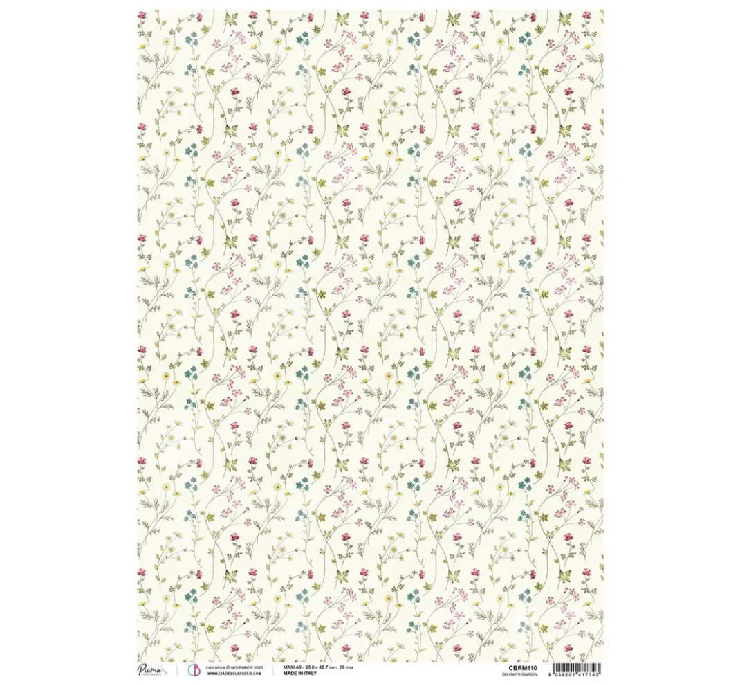 Ciao Bella Decoupage|Seidenpapier & Strohseide>Motiv-Strohseide "Flower Shop - Delights Garden"