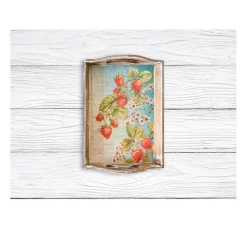 Stamperia Decoupage|Seidenpapier & Strohseide>Motiv-Strohseide "Hidden Grove - Strawberries"