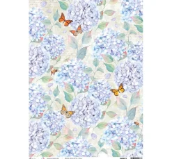 Ciao Bella Decoupage|Seidenpapier & Strohseide>Motiv-Strohseide "Hortensienduft"
