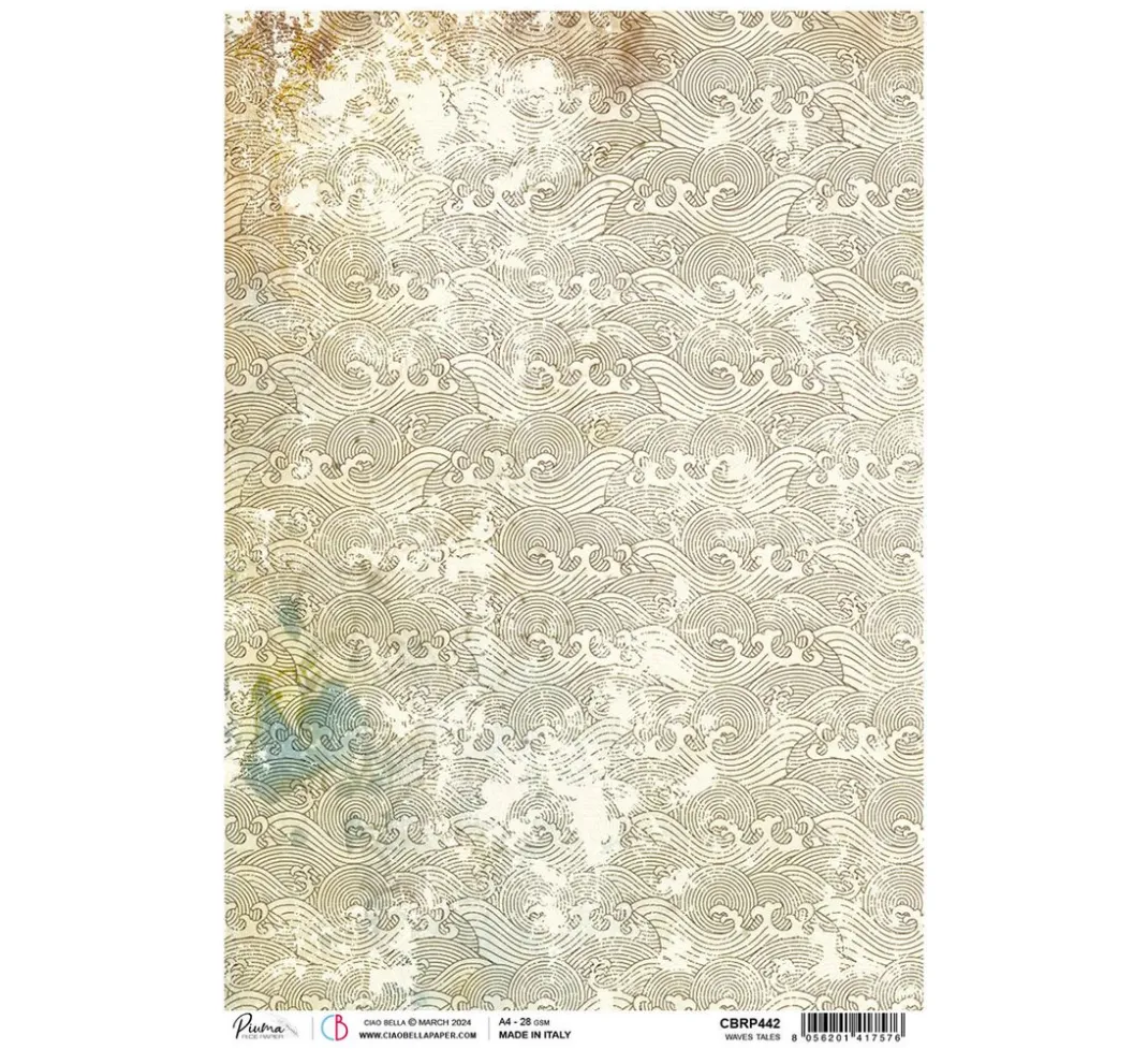 Ciao Bella Decoupage|Seidenpapier & Strohseide>Motiv-Strohseide "Land of the Rising Sun - Wellen"