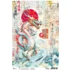 Ciao Bella Decoupage|Seidenpapier & Strohseide>Motiv-Strohseide "Land of the Rising Sun - Drache"