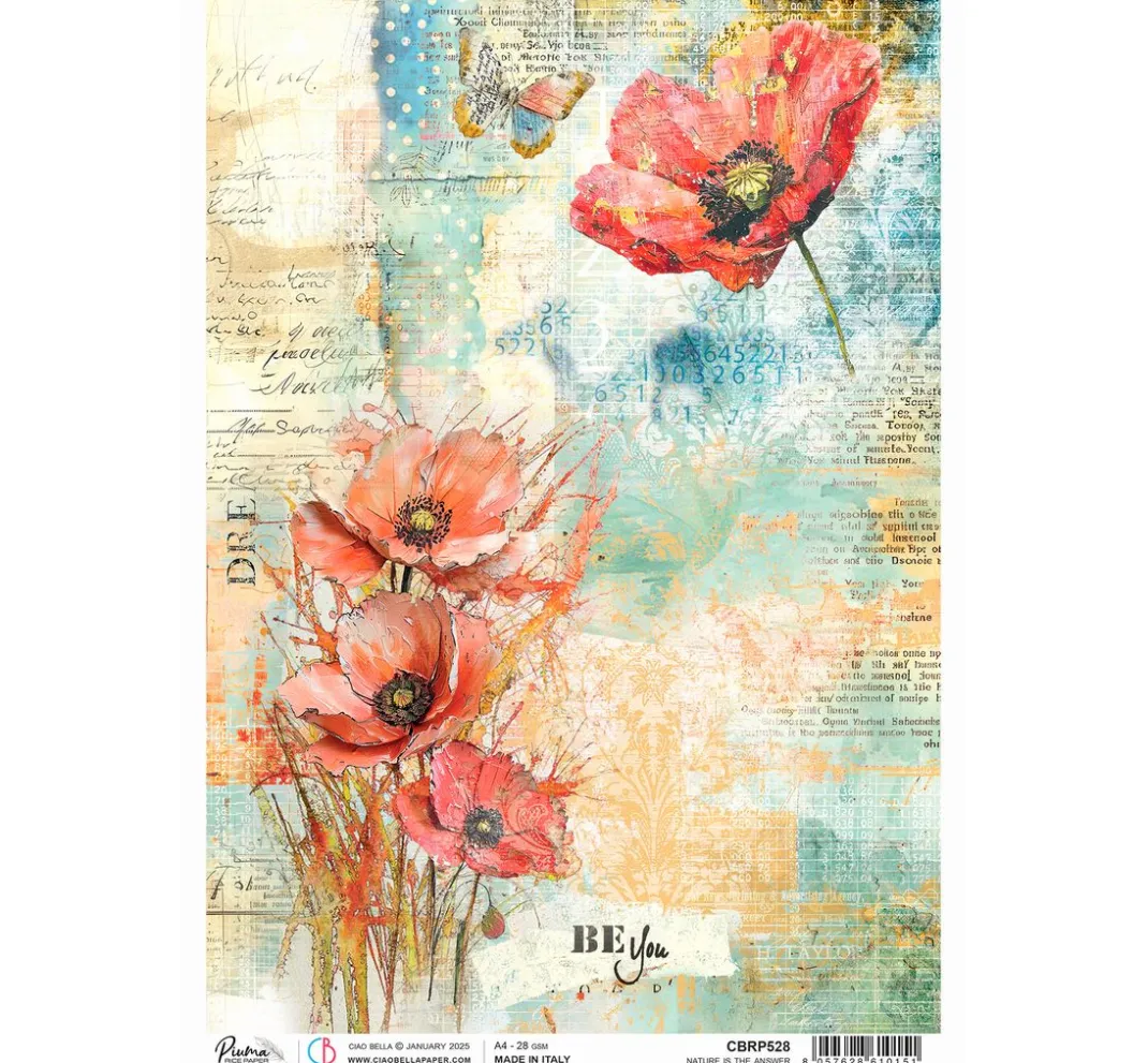 Ciao Bella Decoupage|Seidenpapier & Strohseide>Motiv-Strohseide "Nature is the Answer"