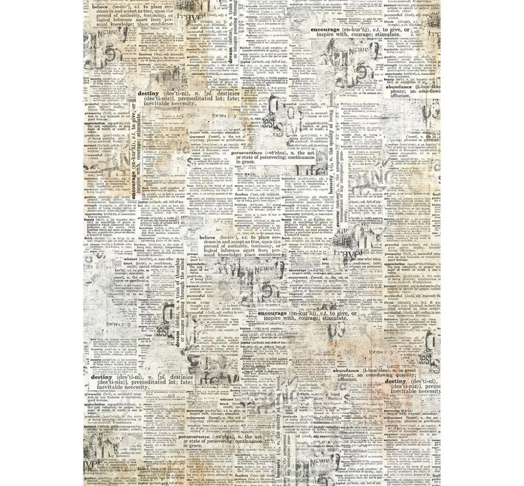 Ciao Bella Decoupage|Seidenpapier & Strohseide>Motiv-Strohseide "News"