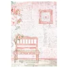 Stamperia Decoupage|Seidenpapier & Strohseide>Motiv-Strohseide "Roseland - Bank "